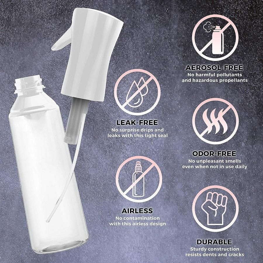 Continuous Spray Bottle - Water Mister For Hairstyling, Plants, Cleaning, Cooking, Misting & Skin Care